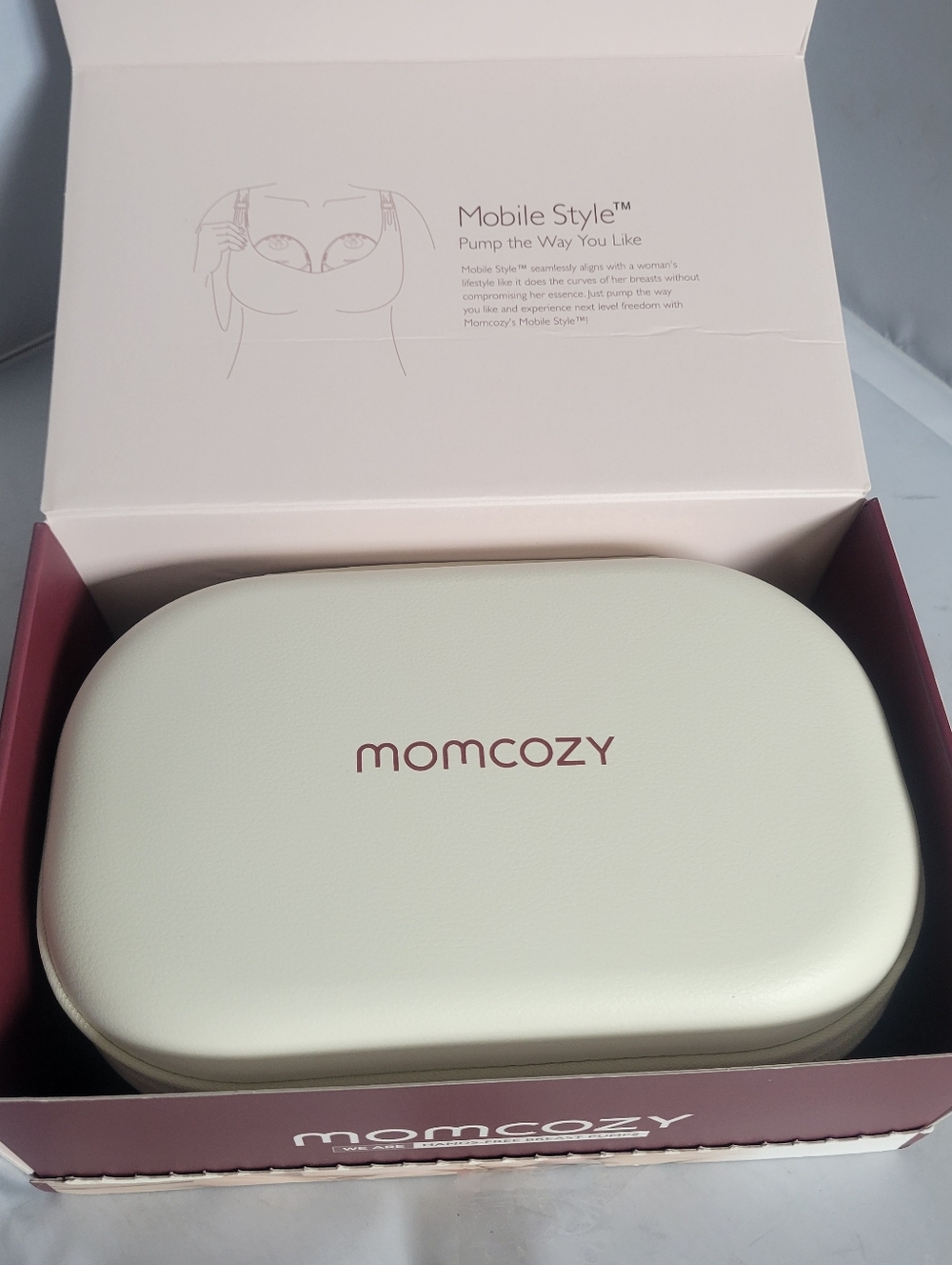 MOMCOZY M6 BP311 Mobile Style Hands Free Wearable Breast Pumps - PINK
